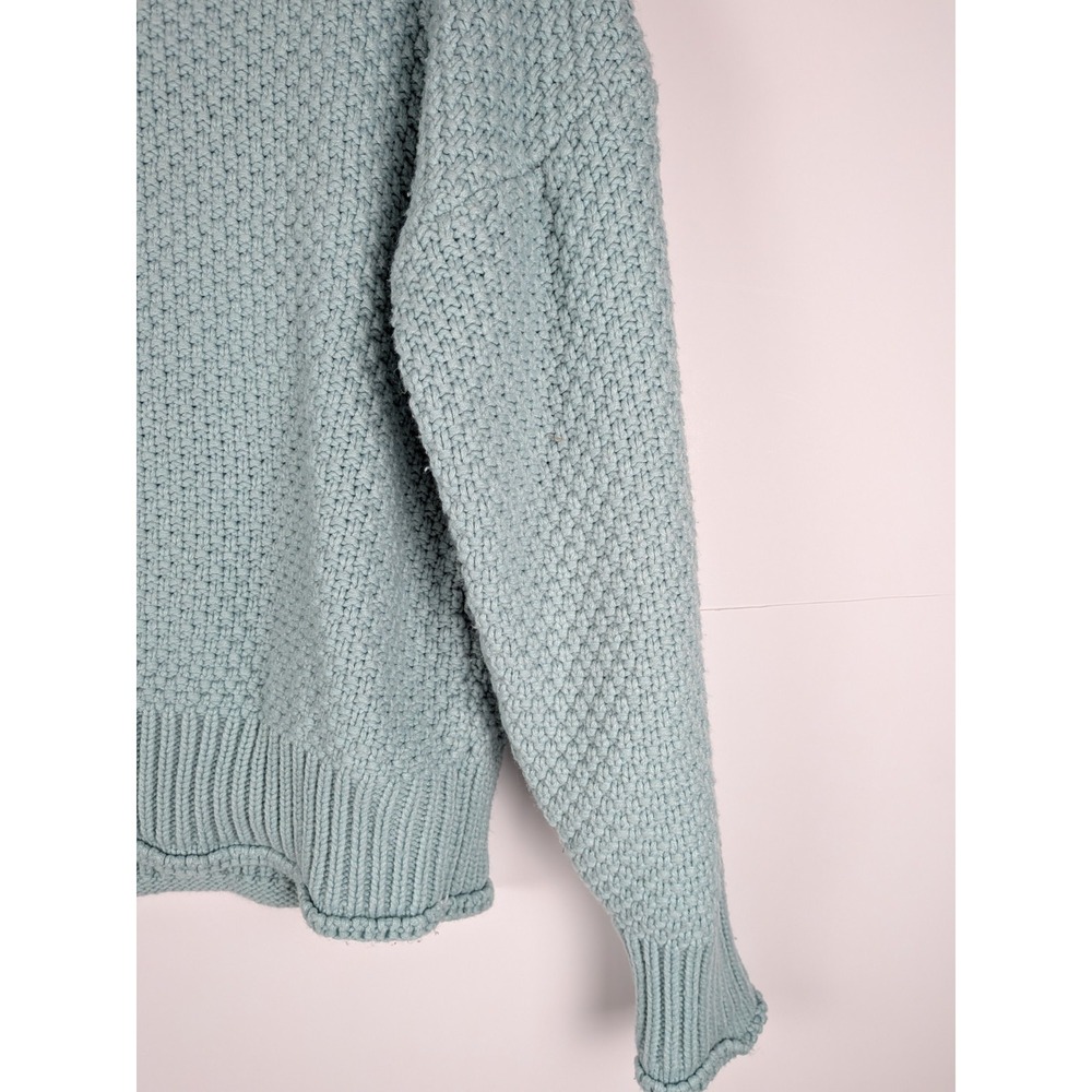 Zesica Women's Chunky Texture Long Sleeve Sweater Blue Green Size Small - Picture 3 of 6